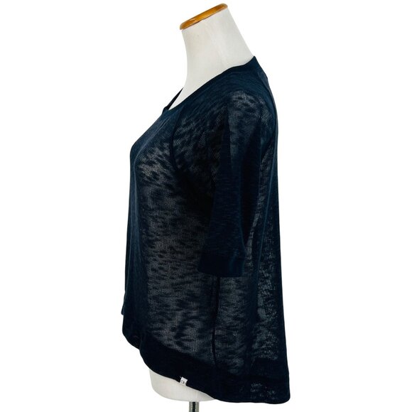 NWT Gilly Hicks x Abercrombie Navy Slouchy Slub Knit Sweater Top - Picture 5 of 14